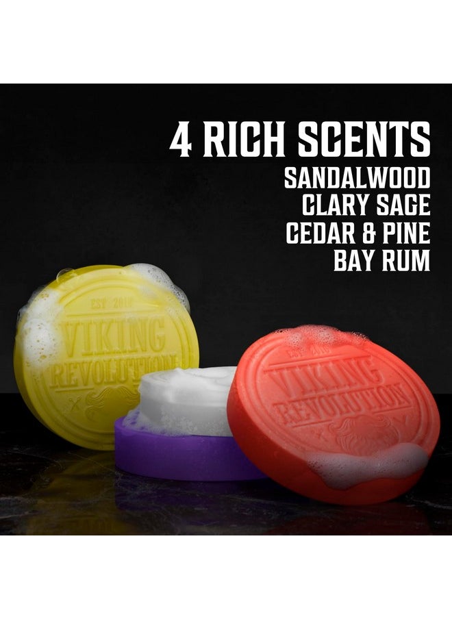 Viking Revolution Shaving Soap For Men - Shave Soap For Use With Shaving Brush And Bowl For Smoothest Wet Shave, Shaving Soap Puck - 4 Pack Variety, Each Pack 2.5Oz  - Image 2