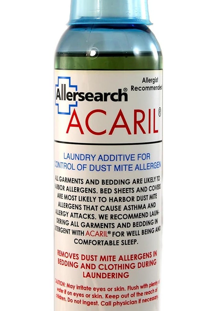 Allersearch ACARIL Laundry Additive - 8 Oz for Dust Mite Allergen Control - Image 1
