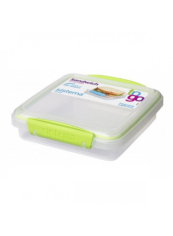 Sistema 450ml Sandwich Box to Go, One Box (Colors May Vary) - Image 2