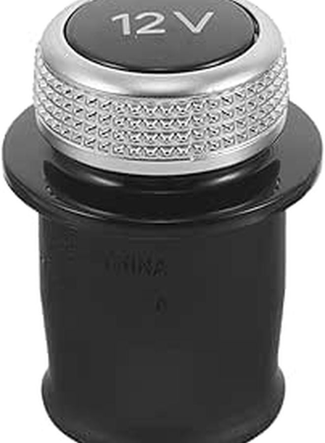 ABS Plastic Dustproof Car Cigarette Lighter Socket Cover Plug Black Interior Accessory - Image 1