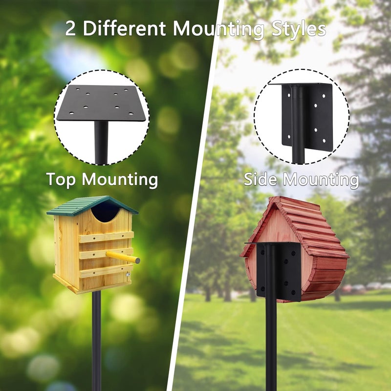 RINLAIN Bird Feeder Pole Kit, 79 Inch Bird House Pole for Outdoors Heavy Duty,5 Base Prongs Adjustable Birds Feeder Stand for House - Image 4