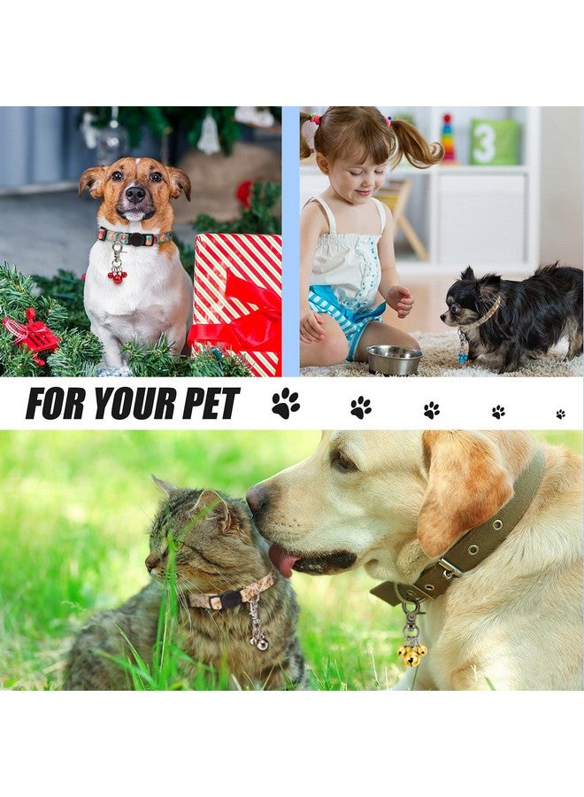 Qpets® 4 Pieces Pet Bells for Collars Loud Dog Bells Key Rings Dog Bell Collar Charm Dog Triple Bell Pendant for Dogs Cat Collar Decoration and Training - Image 5