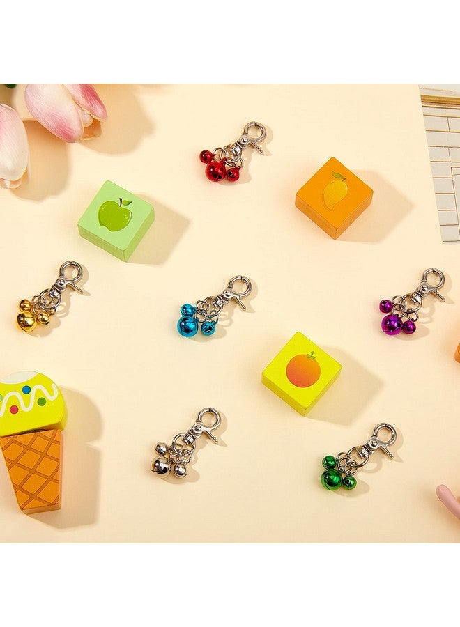 Qpets® 4 Pieces Pet Bells for Collars Loud Dog Bells Key Rings Dog Bell Collar Charm Dog Triple Bell Pendant for Dogs Cat Collar Decoration and Training - Image 4