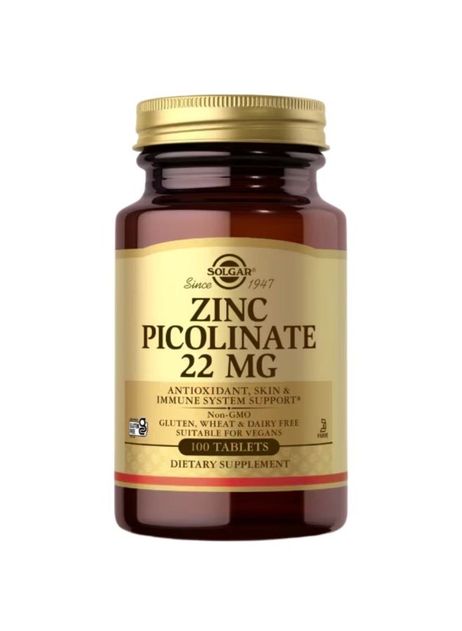 Zinc Picolinate 22 mg 100 Tablets