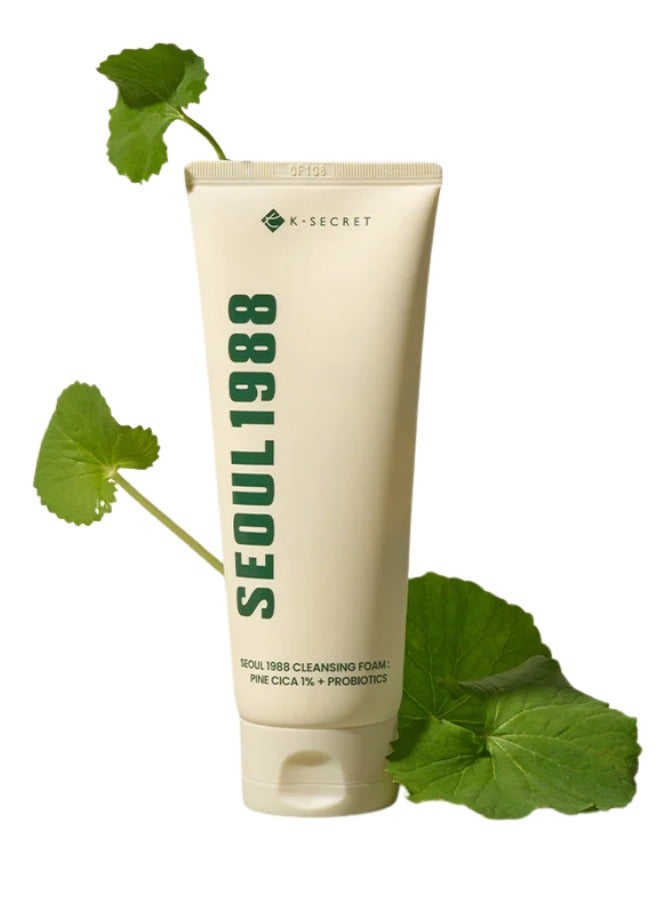 K-SECRET Seoul 1988 Cleansing Foam : Pine Cica 1% + Probiotics (150ml) - Image 1