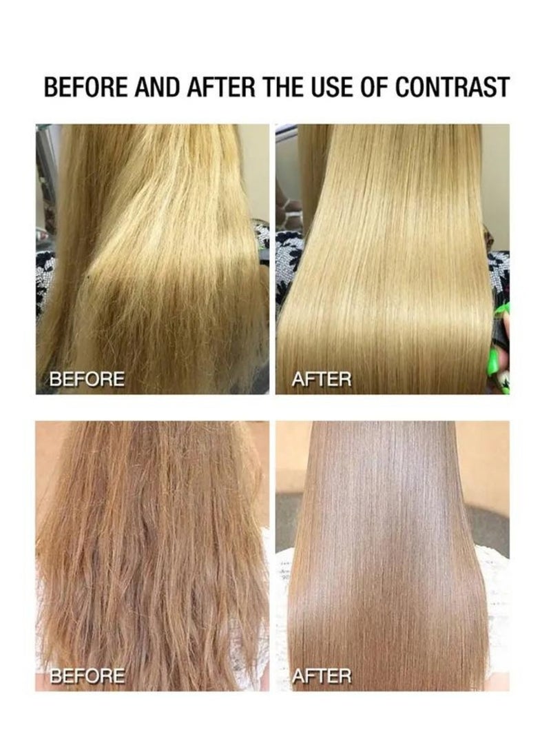 PURC قناع الشعر لإصلاح شامل 350 جرام زيت الأركان المغربي والكيراتين للعناية بالشعر واستعادة صحته قناع علاج الشعر لإصلاح خصلات الشعر وتقوية الشعر التالف وجعل الشعر ناعماً وسلساً - Image 4