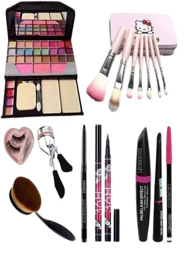 Glowhouse Makeup Brush Set - Multicolour, Pack Of 8 - Image 1