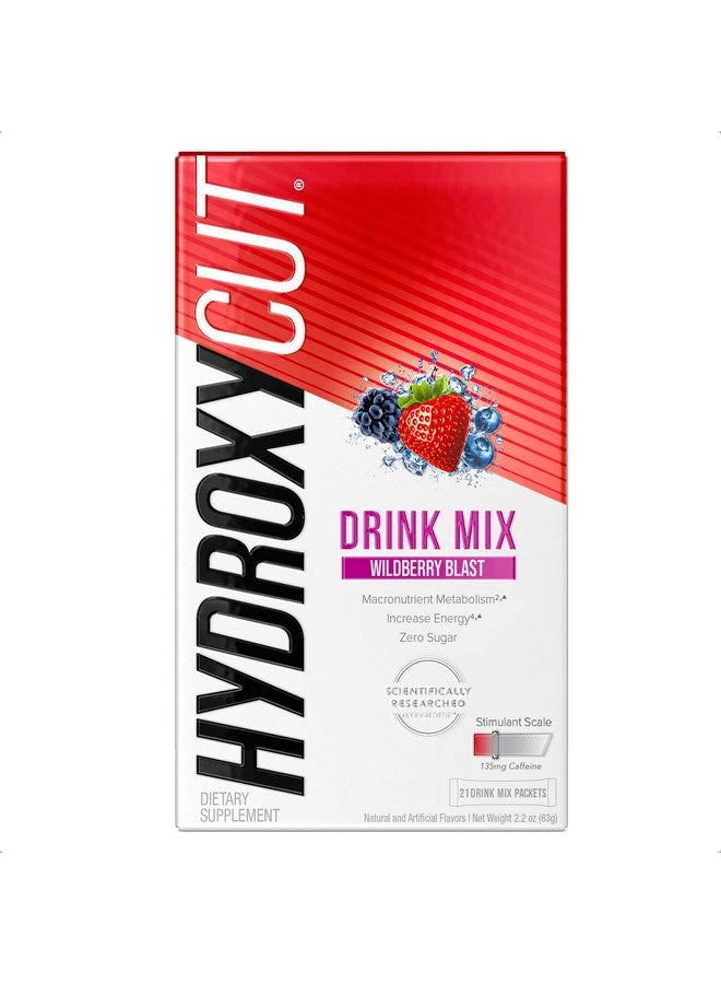 Hydroxycut Drink Mix; Energy Drink Powder; Wildberry Blast 21 Packets (Packaging May Vary) - Image 1