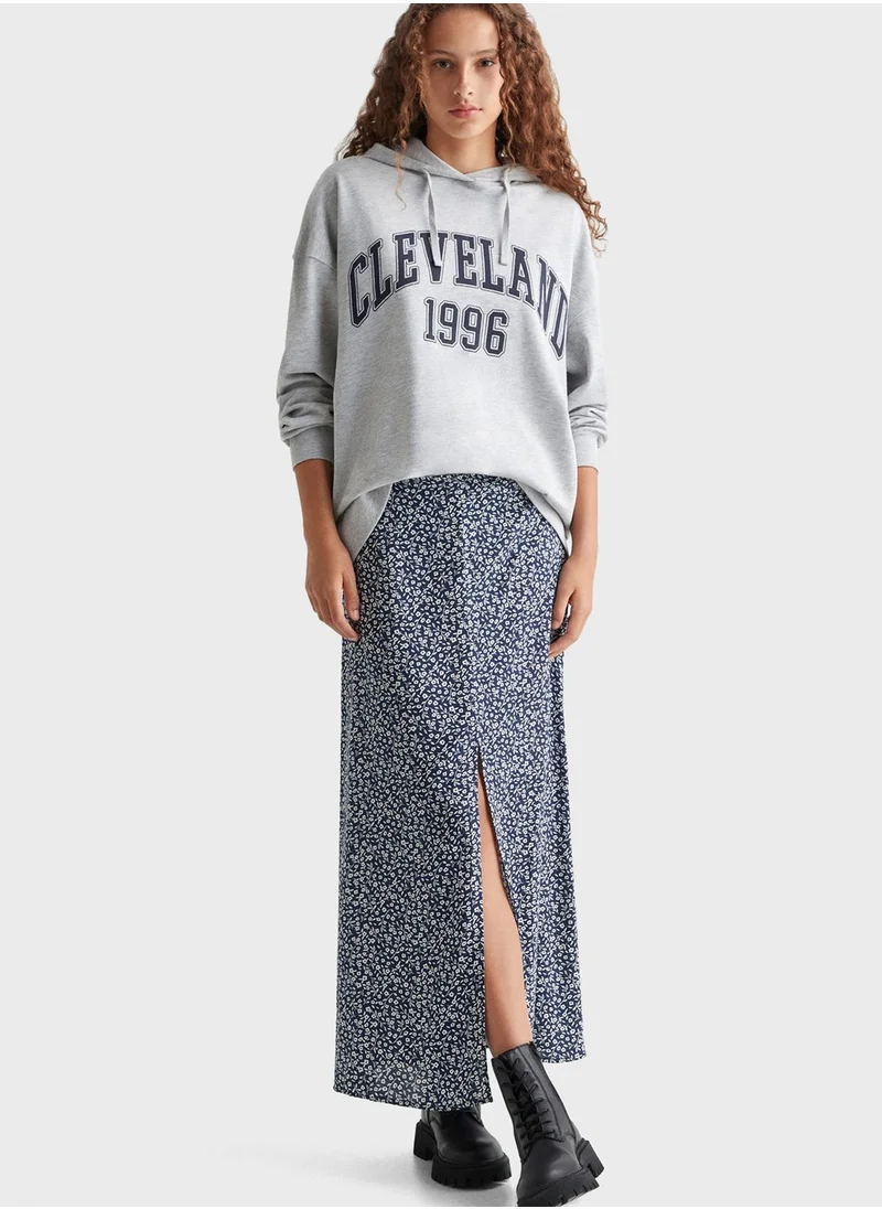 MANGO Kids Gloria Print Maxi Skirt