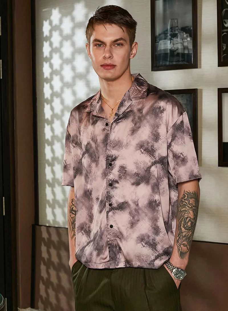 Campus Sutra Men's Pastel Purple Blob