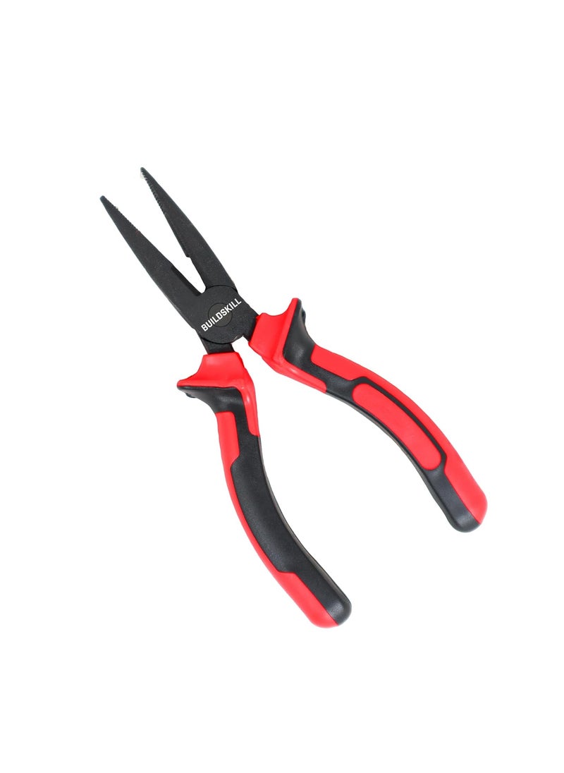 BUILDSKILL Buildskill Long Nose Plier 6 Versatile Hand Tools Used as Electrical Tools Portable Cutting Plier Anti Rust Black Phosphate Finish Efficient Hardware Tools Durable Tools for Home Pack of 1  - Image 1