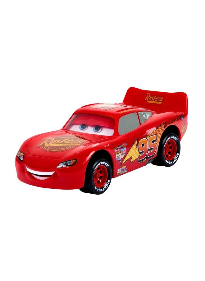 Mattel Games Mattel Disney and Pixar Cars Moving Moments Toy Car with Moving Eyes & Mouth, Lightning McQueen Race Car, 7 inches Long  - Image 1