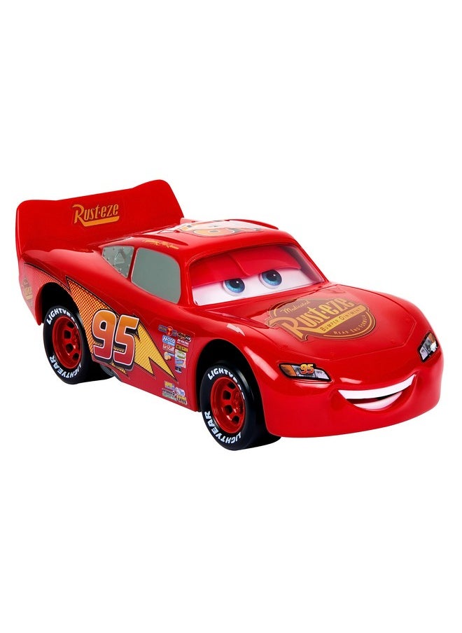 Mattel Games Mattel Disney and Pixar Cars Moving Moments Toy Car with Moving Eyes & Mouth, Lightning McQueen Race Car, 7 inches Long  - Image 4