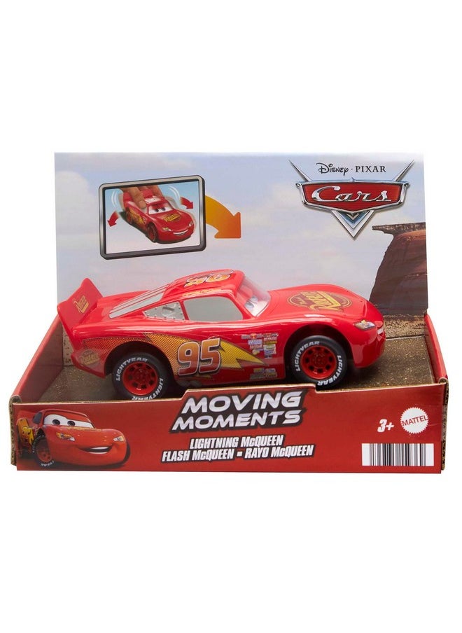Mattel Games Mattel Disney and Pixar Cars Moving Moments Toy Car with Moving Eyes & Mouth, Lightning McQueen Race Car, 7 inches Long  - Image 5