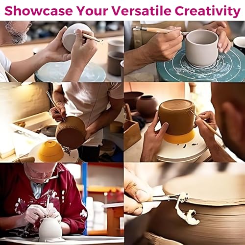 Oytra Sculpting Pottery Tools Steel Modeling Dual Headed for Clay Fondant Cake Ceramic Dough Carving Art and Craft for Beginners Artists Professionals Hobbiysts - Image 3
