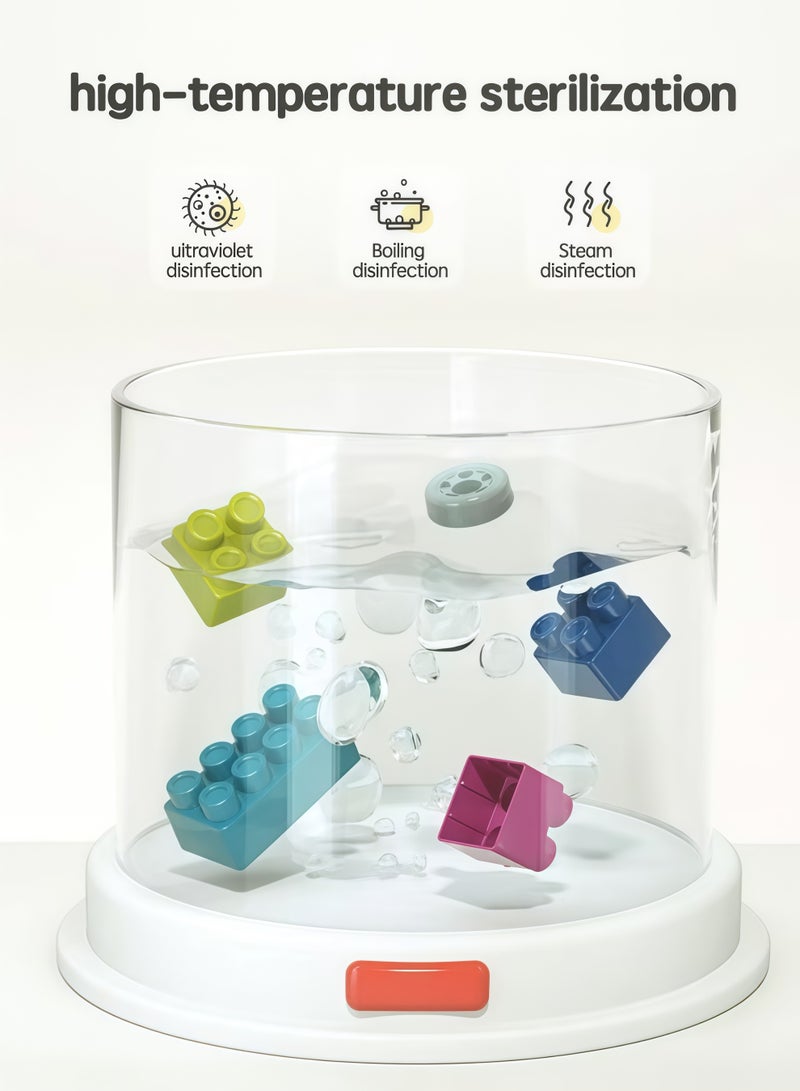 Building Blocks Set,Particles Granule Assembled Building Blocks,360 Pieces Macaron Color Stacking Blocks,Particles Granule Assembled Building Blocks,Educational Toys,Kids Activity Table Toddlers Kids Table with 360Pcs Large Building Blocks All in One Kids Play Table , Toys for kid 3+ Year Old - Image 4