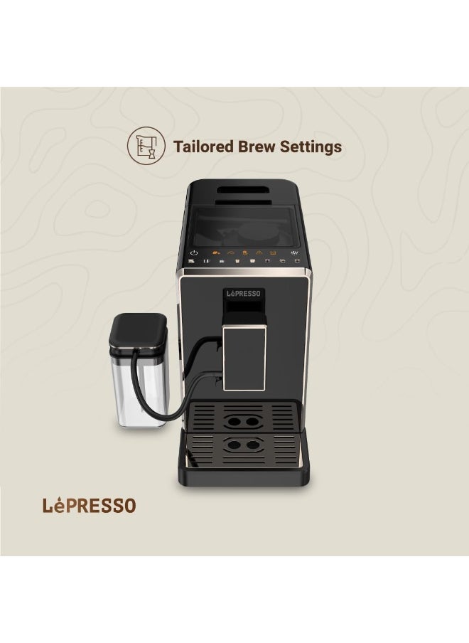 ليبرسو ماكينة قهوة أوتوماتيكية بالكامل من LePresso بضغط 20 بار، موزع ماء ساخن بسعة 1.5 لتر، مطحنة قابلة للتعديل، إعدادات تخمير مخصصة، خيارات تخمير متعددة، تشغيل أوتوماتيكي...  - Image 5