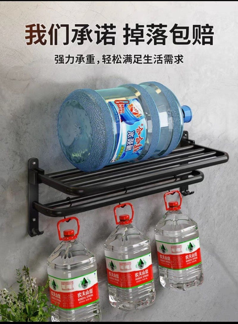 Full metal bathroom clothes dryer 100% rustproof Two-level towel dryer Very elegant and streamlined appearance And also with hanging hooks The product comes with all its hanging supplies  Rustproof and adds an aesthetic look to your bathroom Size 20cm*30cm - Image 2