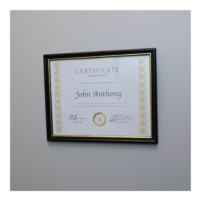 Universal 76849 Plastic Easy Mount Frame for 8 1/2 x 11 Insert  3/Pack  Black (UNV76849) - Image 5