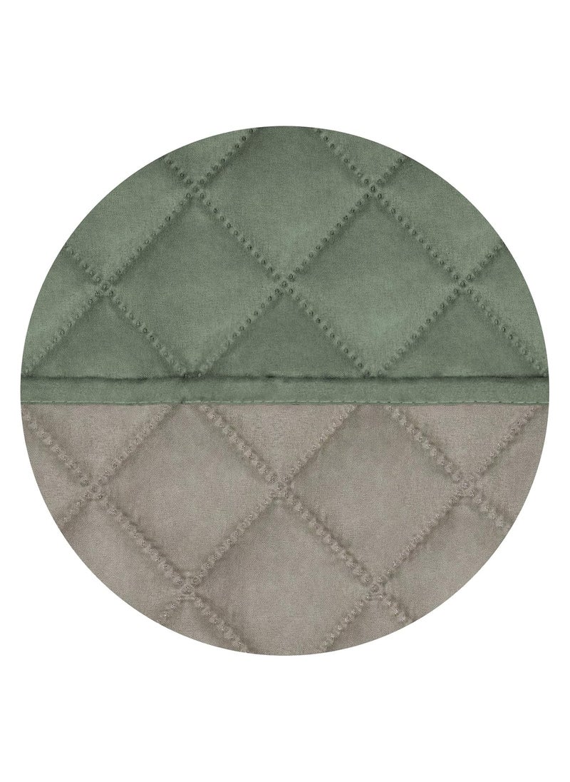 PureFit - PureFit Reversible Quilted 4 Seater Sofa Cover, Water Resistant Furniture Protector, Washable Couch Cover with Non Slip Foam and Elastic Straps for Kids, Dogs, Pets (XX Large, Greyish Green/Beige) - Image 1