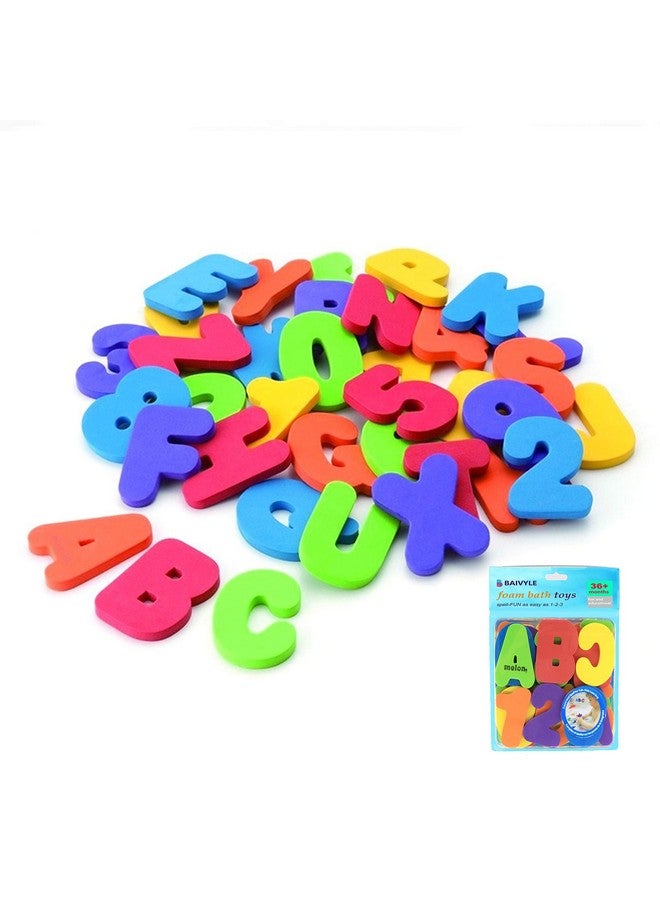 BAIVYLE Baby Bath Toys Foam Fun Alphabet Letters And Numbers-Floating Toy 36 Pcs Abc For Bathtub Educational Kids Boys Girls. Baby Bath Time Toys-Makes Clean Up Easy As They Drip Dry In The Tub - Image 4
