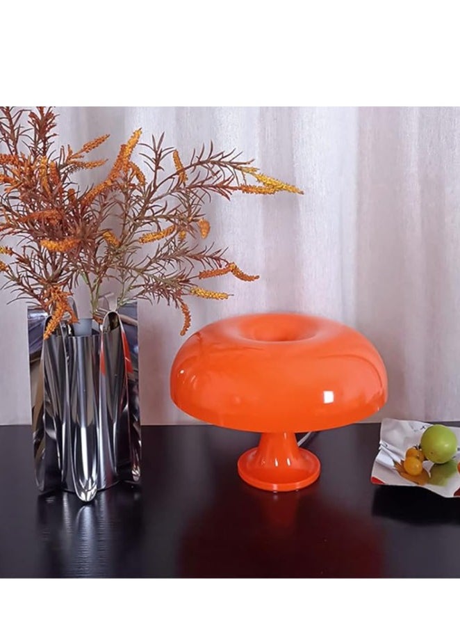 Generic - Orange mushroom lamp, LED night lamp for table, durable, safe and environmentally friendly, used for home decoration, study, living room, bedroom, gifts, includes warm bulbs. - Image 1
