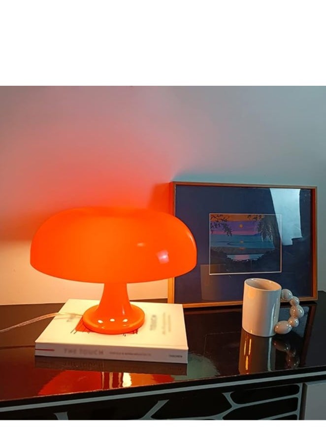 Generic - Orange mushroom lamp, LED night lamp for table, durable, safe and environmentally friendly, used for home decoration, study, living room, bedroom, gifts, includes warm bulbs. - Image 1