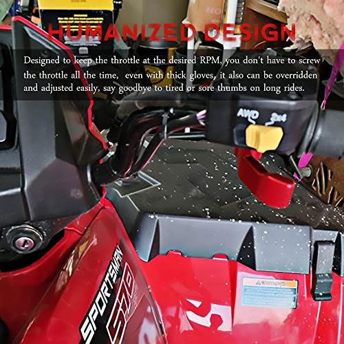 Samman Thumb Throttle Lever Compatible with 2009-2021 Polaris Sportsman 450 550 570 1000 & 2009-2018 Polaris Scrambler 550 850 1000 Red - Image 5