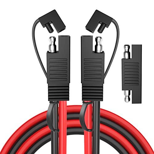 Goupchn SAE Extension Cable 10AWG 1ft Quick Disconnect Wire Harness with SAE Polarity Reverse Adapter for Automotive Solar Panel Motorcycle Cars Tractor - Image 1