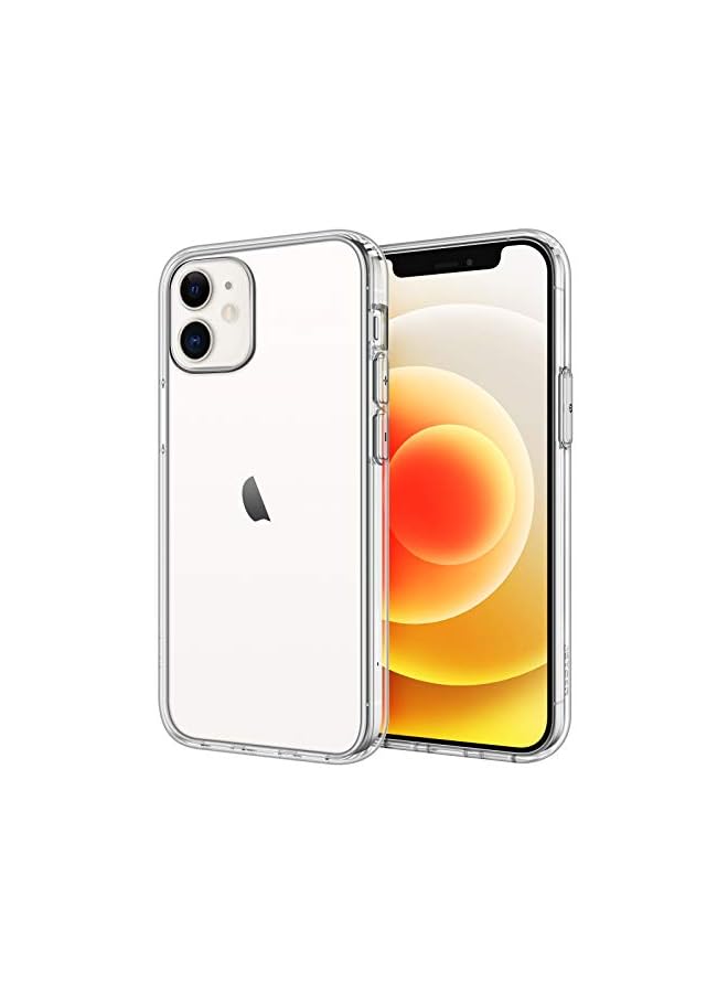 جي تيك حافظة JETech لهاتف iPhone 12 mini مقاس 5.4 بوصة، غطاء ممتص للصدمات غير أصفر اللون، ظهر شفاف مضاد للخدش (شفاف) - Image 1