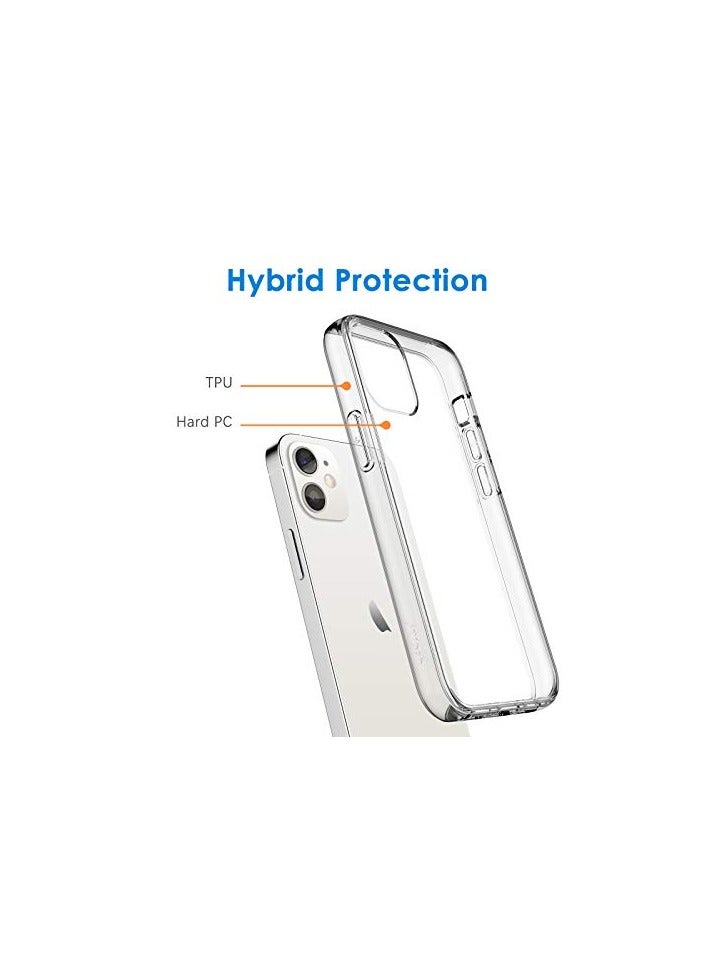 جي تيك حافظة JETech لهاتف iPhone 12 mini مقاس 5.4 بوصة، غطاء ممتص للصدمات غير أصفر اللون، ظهر شفاف مضاد للخدش (شفاف) - Image 4