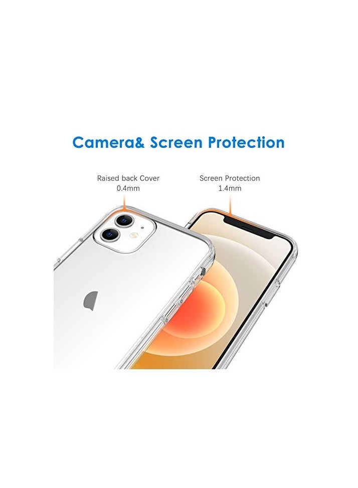 جي تيك حافظة JETech لهاتف iPhone 12 mini مقاس 5.4 بوصة، غطاء ممتص للصدمات غير أصفر اللون، ظهر شفاف مضاد للخدش (شفاف) - Image 3