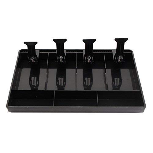 Kalitus Cash Drawer 4 Bills 3 Coins ABS Cashier Storage Box for Super Markets Black - Image 2