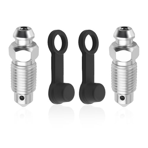 CXCCOI 2PCS Brake Bleeder Screw 3824 1316 with Grease Fitting CapsBrake Bleeder Valve Screw ReplacementSpeed Bleeders for Brakes Car Accessories Compatible with ChryslerDodge 3824 1316 - Image 1