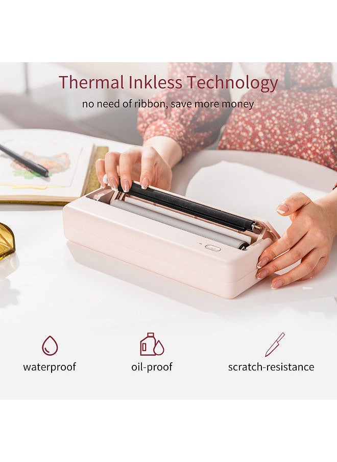 HPRT - MT810 A4 Portable Paper Printer Thermal Printing Wireless BT Connect Compatible with iOS and Android Mobile Photo Printer Support 210mm/110mm with 1 A4 ThermaL Paper Roll - Image 1