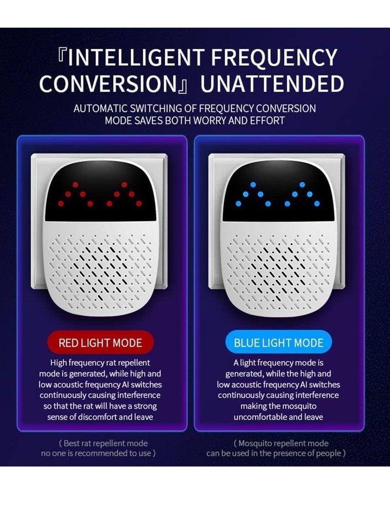 Ultrasonic Pest Repeller Indoor Ultrasonic Repellent for Roach, Rodent Mouse Bugs Mosquito Mice Spider Electronic Plug in Pest Control-Mosquito Repellent Indoors Ultrasonic Repellers 2pcs