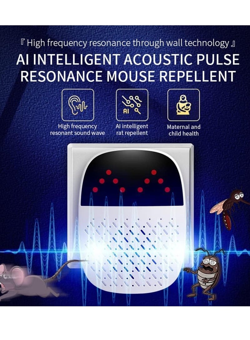 Ultrasonic Pest Repeller Indoor Ultrasonic Repellent for Roach, Rodent Mouse Bugs Mosquito Mice Spider Electronic Plug in Pest Control-Mosquito Repellent Indoors Ultrasonic Repellers 2pcs