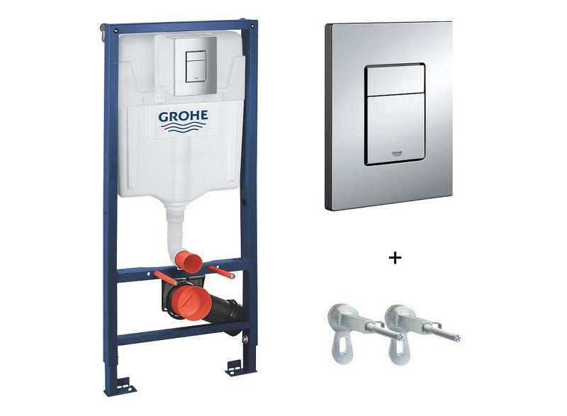 Grohe Concealed Tank With Square Flush Plate Chrome - 38772001