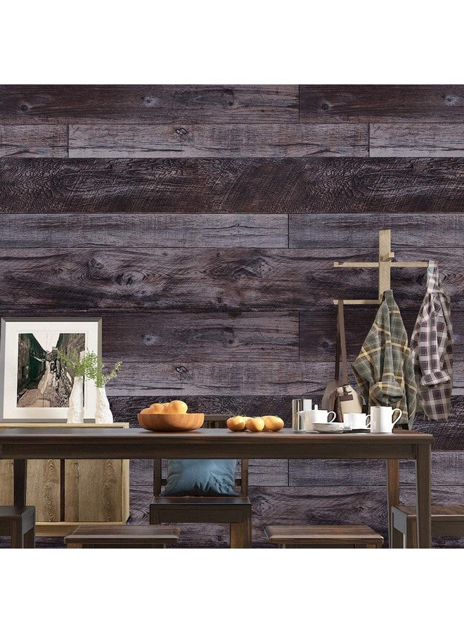 WENMER 17.71" X 1181" Grey Wood Peel And Stick Wallpaper Shiplap Self Adhesive Wallpaper Wood Plank Wallpaper For Countertop Cabinet Shelf Drawer Wall Door  - Image 2