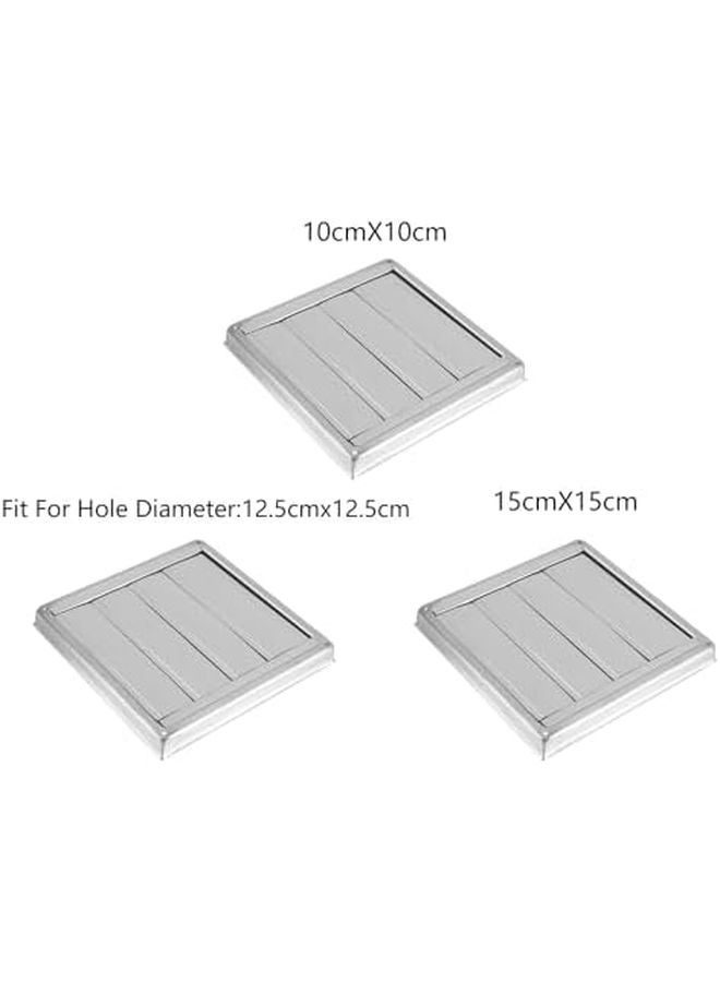 غطاية فتحة تهوية حائطية فولاذية حديثة مقاس 10x10 سم مقاومة للعوامل الجوية شبكة تهوية مشققة - Image 5