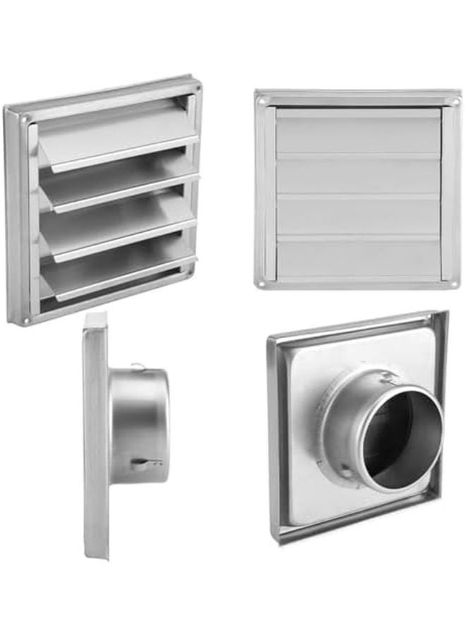 غطاية فتحة تهوية حائطية فولاذية حديثة مقاس 10x10 سم مقاومة للعوامل الجوية شبكة تهوية مشققة - Image 4