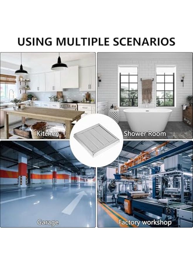 غطاية فتحة تهوية حائطية فولاذية حديثة مقاس 10x10 سم مقاومة للعوامل الجوية شبكة تهوية مشققة - Image 3