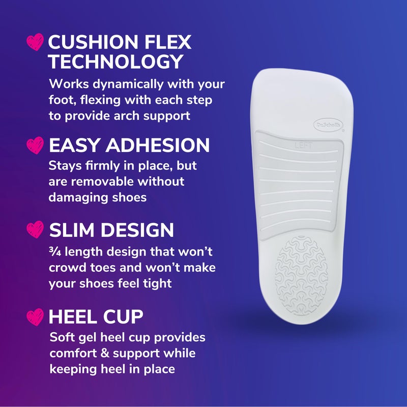 Dr. Scholl's Love Your Flats & Sandals, 3/4 Length Insoles for Women, Shoe Size 6-10: All-Day Comfort Shoe Inserts for Women with Arch Support, Metatarsal Foot Pads, Relieves Shoe Discomfort - Image 5