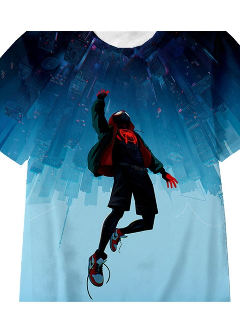 Spider-Man Across the Universe Handsome Loose Pullover T-shirt 3D digital printing personalized breathable T-shirt - Image 2
