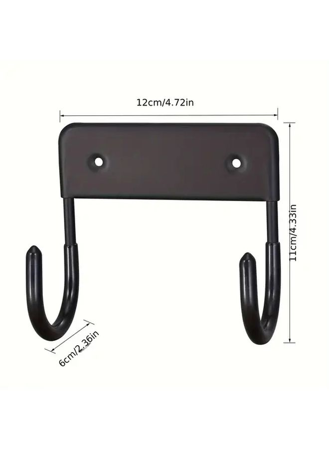 Black Double Hook Iron Plate Hanger For Ironing Boards And Clothes - Image 4