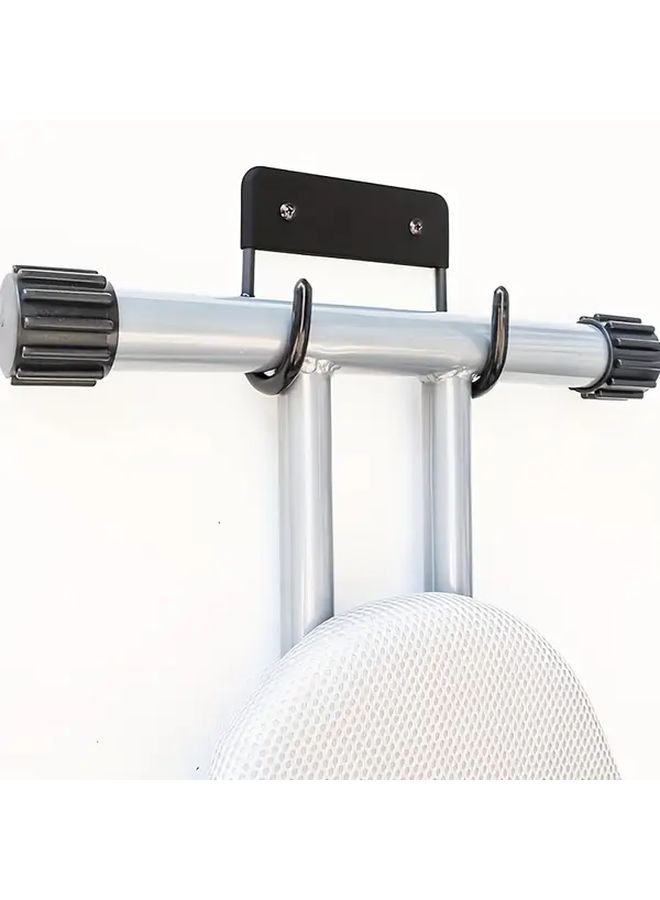 Black Double Hook Iron Plate Hanger For Ironing Boards And Clothes - Image 1