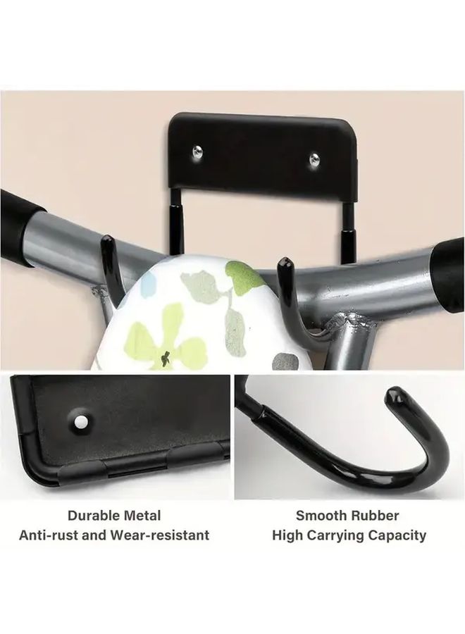 Black Double Hook Iron Plate Hanger For Ironing Boards And Clothes - Image 5