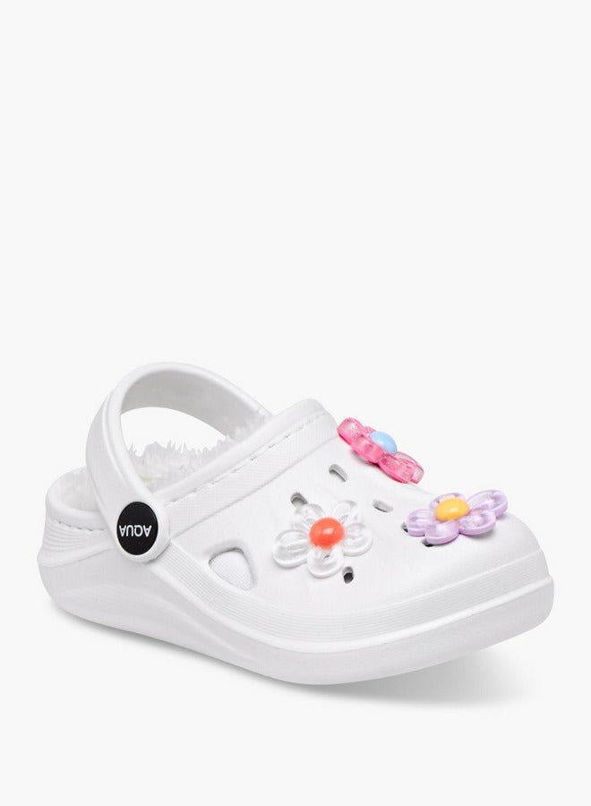 أكوا قباقيب مزينة بالزهور مع حزام خلفي - Image 2