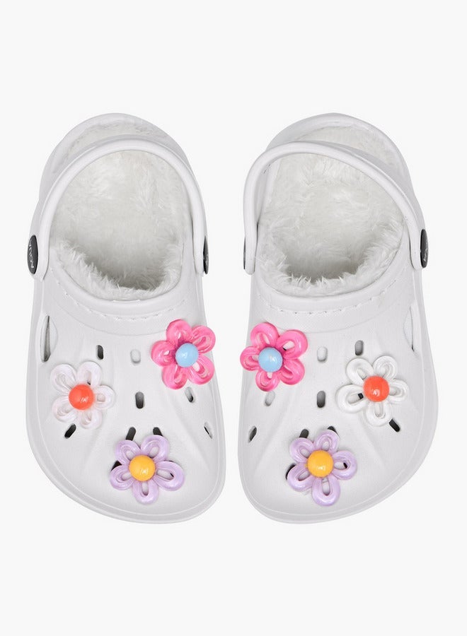 أكوا قباقيب مزينة بالزهور مع حزام خلفي - Image 3