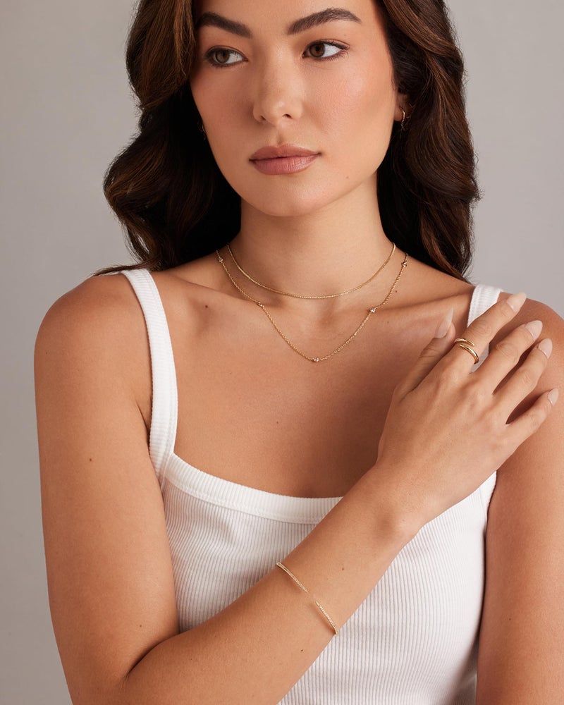 PAVOI 14K Gold Plated Cubic Zirconia Claw Bangle Bracelet | Elegant CZ Cuff Bracelets for Women (6.5, White Gold) - Image 4